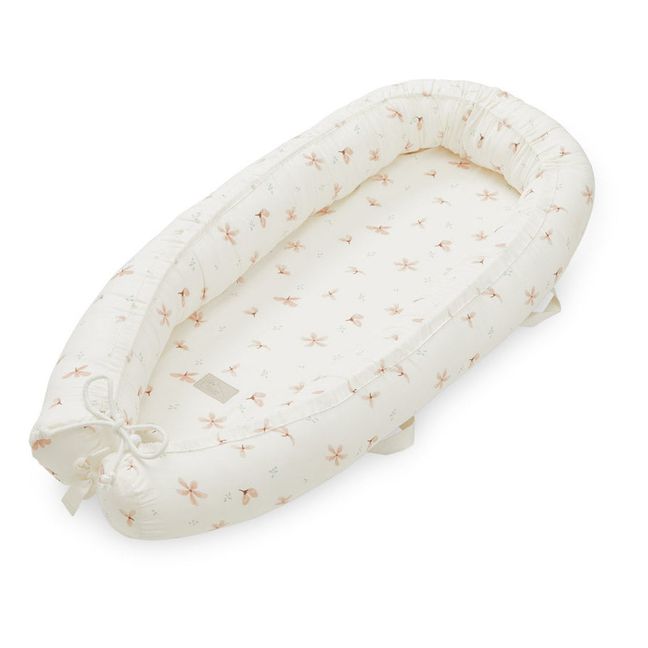 Cale-bébé Windflower en coton bio | Crème