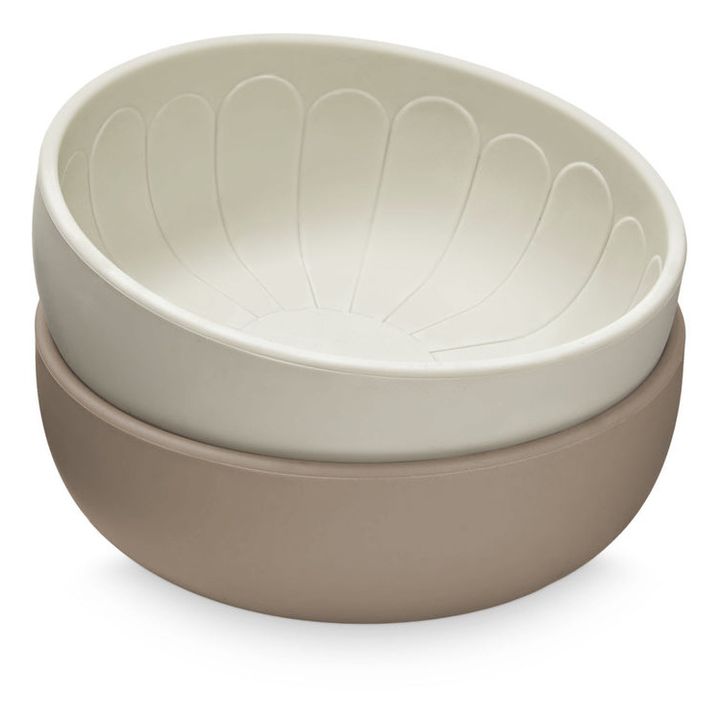 Flower Silicone Bowls - Set of 2 | Beige- Imagen del producto n°0