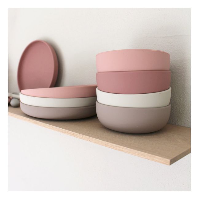 Flower Silicone Bowls - Set of 2 | Beige