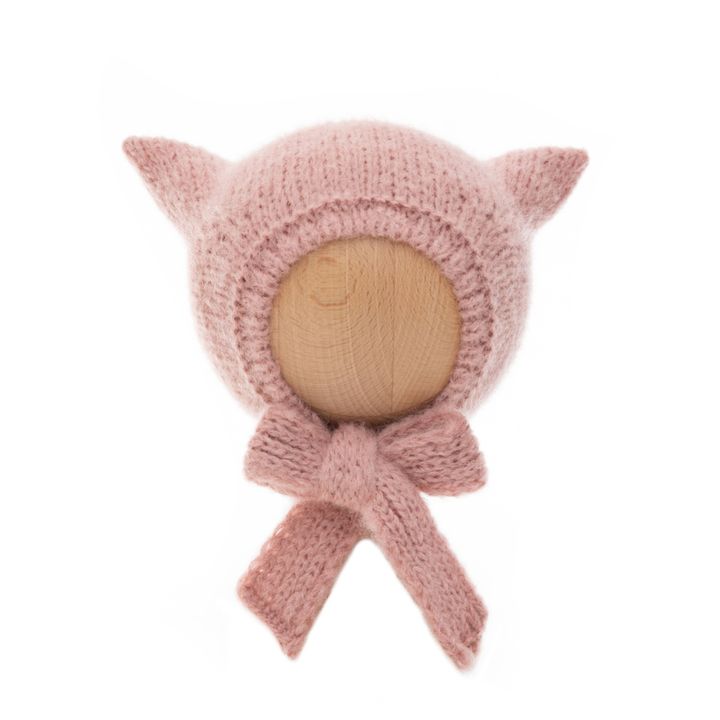 Hand-Knitted Kitty Hat | Rosa- Imagen del producto n°0