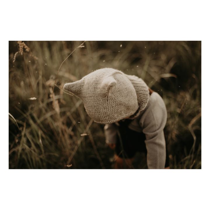 Cagoule enfant façon polaire marron - Casquettes Bonnets