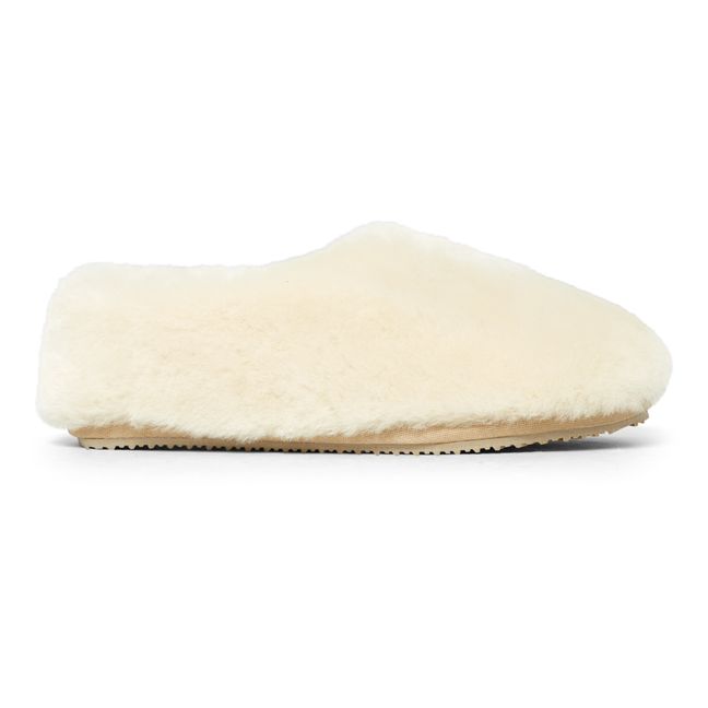 Closed Shearling Slippers | Crema