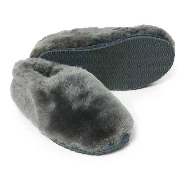 Closed Shearling Slippers | Nero