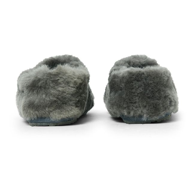 Closed Shearling Slippers | Schwarz