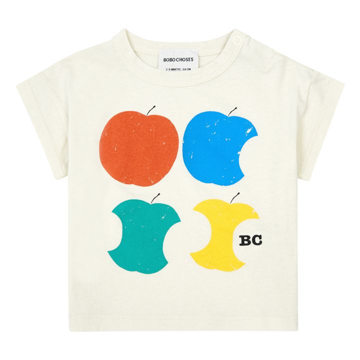 Organic Cotton Apple T-shirt - Bobo Choses x Smallable Exclusive  | Crudo- Imagen del producto n°0