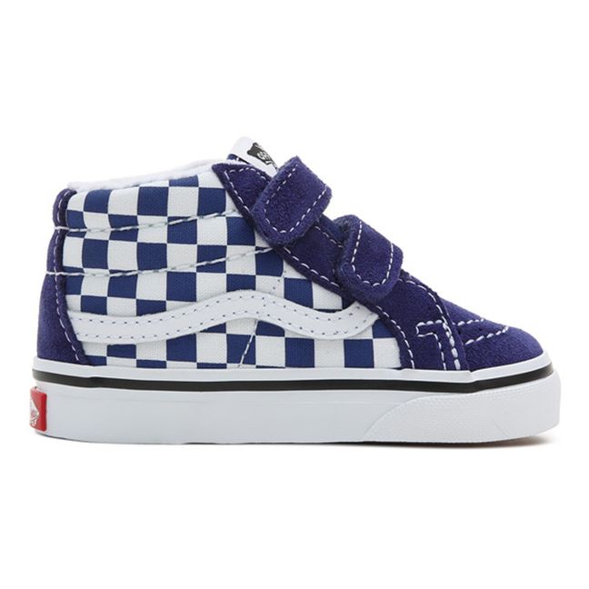 SK8-Mid Checkered Sneakers | Blu