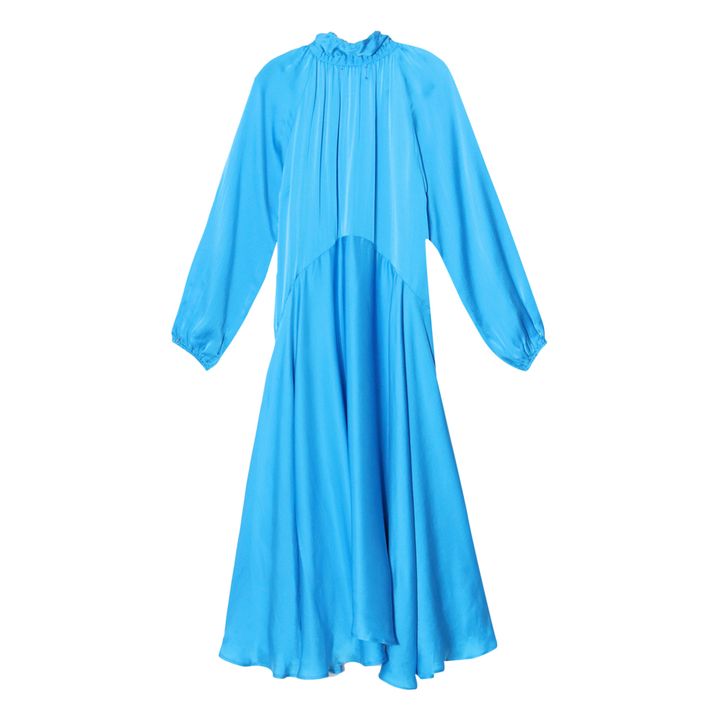 Kleid Eva Seide | Blau- Produktbild Nr. 1