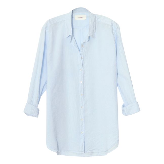 Beau Cotton Poplin Shirt | Hellblau
