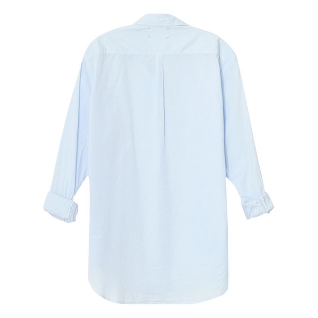 Beau Cotton Poplin Shirt | Hellblau