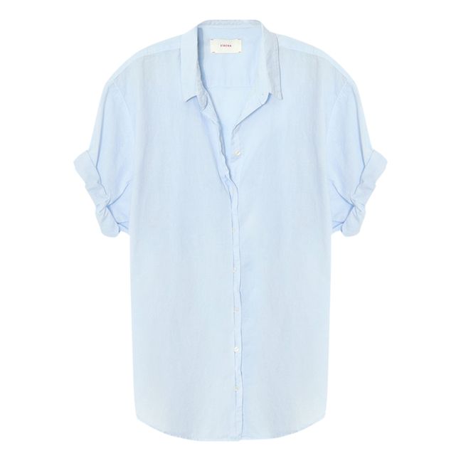 Channing Cotton Poplin Shirt | Light blue