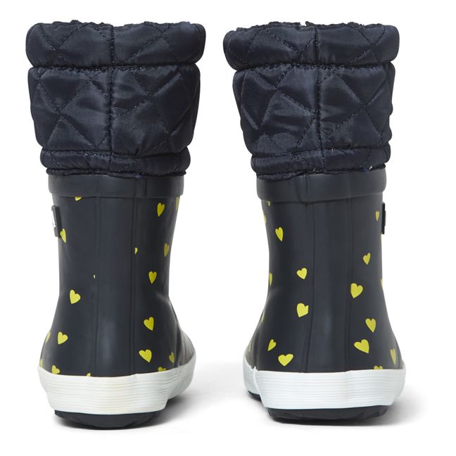 Giboulée Fur-Lined Heart Rain Boots | Rosso
