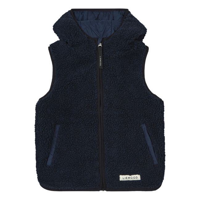 Diana Recycled Polyester Puffer Vest | Navy blue
