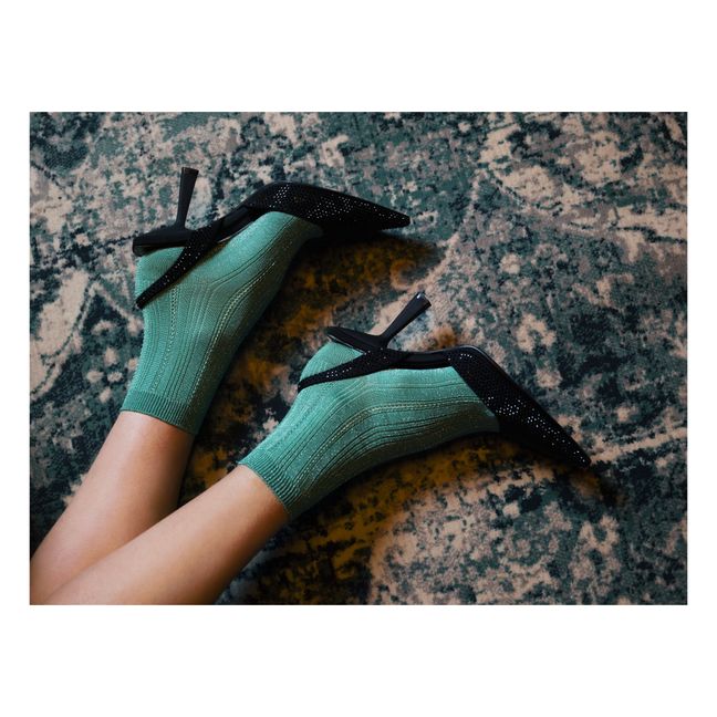 Drake Glitter Socks | Green