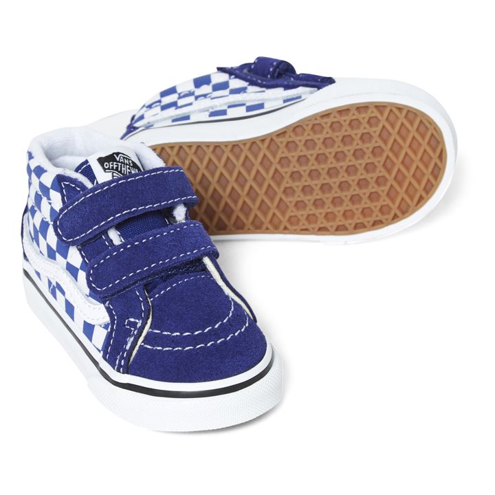 SK8-Mid Checkered Sneakers | Blue- Product image n°1