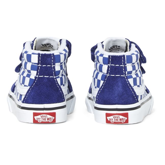 SK8-Mid Checkered Sneakers | Azul