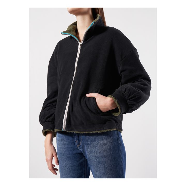 Belou Faux Fur Reversible Sweatshirt - Women’s Collection  | Khaki- Product image n°5