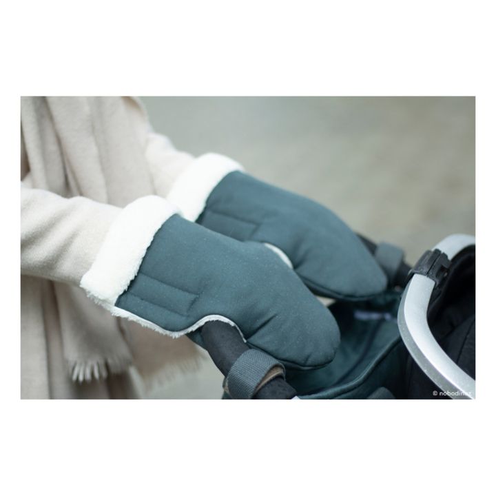Calentador de manos para cochecitos Algodón orgánico | Azul Marino- Imagen del producto n°2