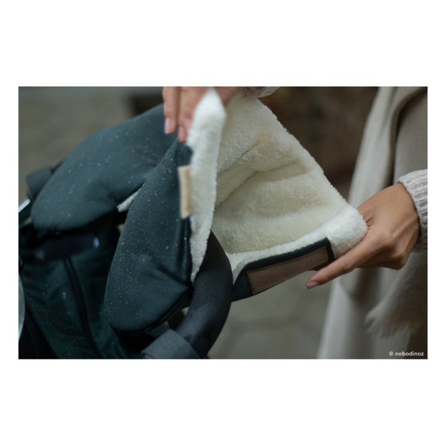 Chauffe-mains pour poussette en coton bio | Bleu marine