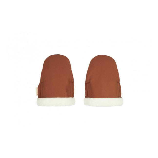 Chauffe-mains pour poussette en coton bio | Terracotta