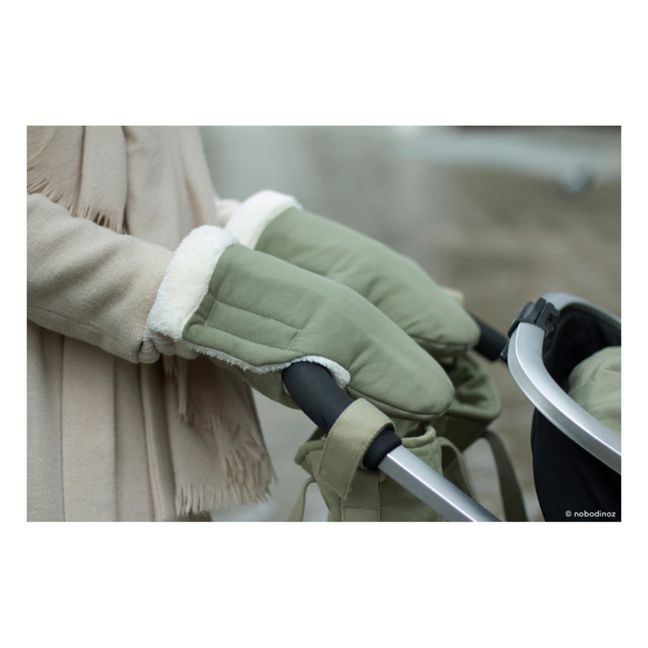 Chauffe-mains pour poussette en coton bio | Vert