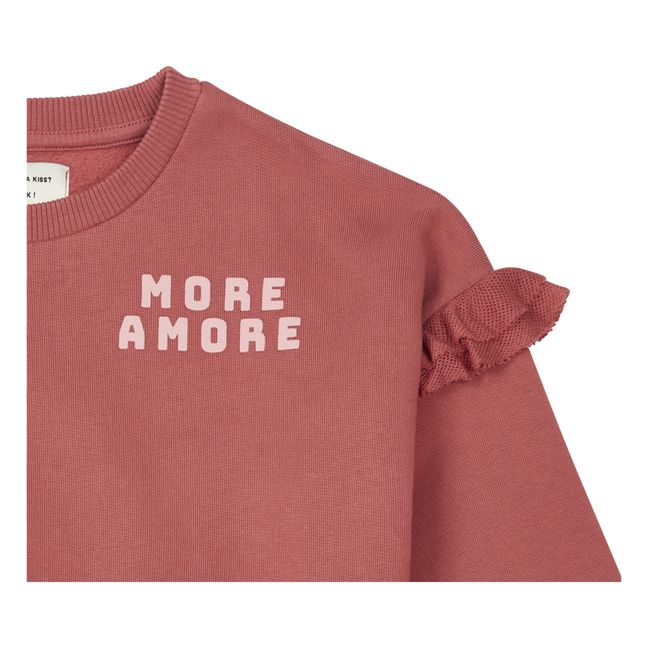 Frill Shoulder Sweatshirt | Pink
