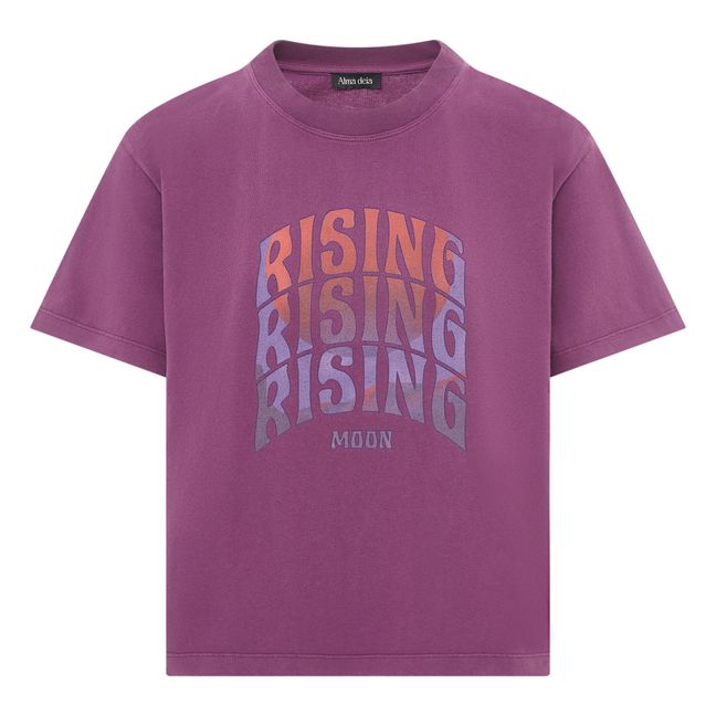 Rising Organic Cotton Boxy Print T-shirt | Violett