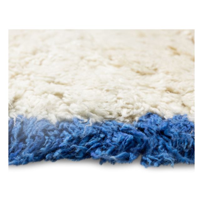 Tapis Fluffy en laine | Bleu