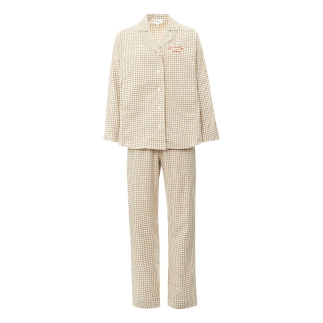 Pyjama d'Allaitement Fête du Slip  Coton Oeko-Tex | Beige
