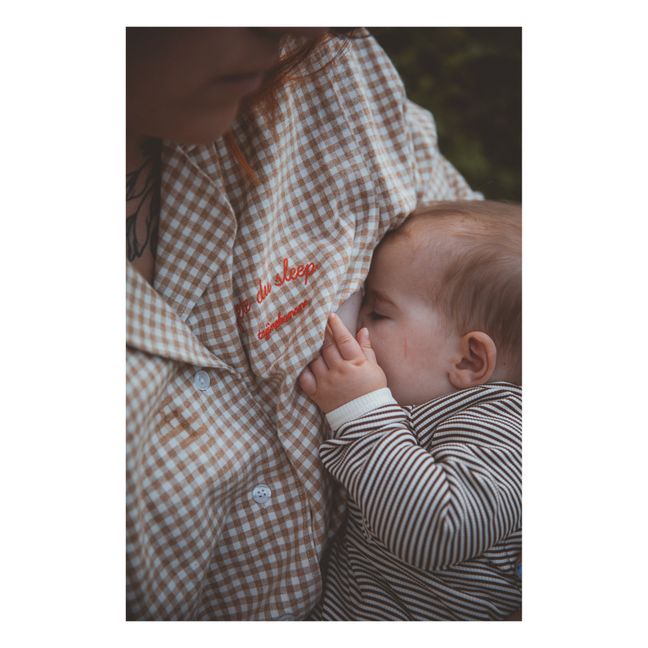 Fête du Slip OEKO-TEX Cotton Breastfeeding Pyjamas | Beige