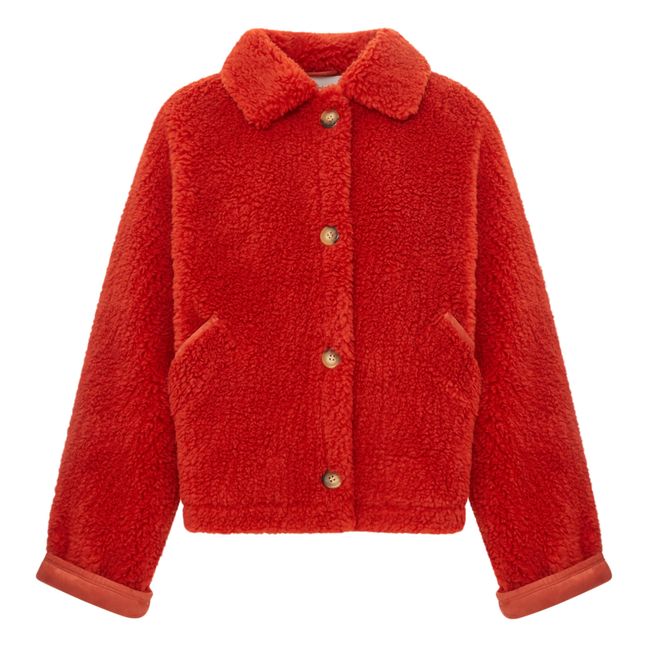 Vesper Faux Fur Coat | Rojo