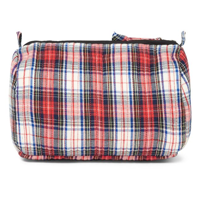 Checkered Toiletry Bag | Red
