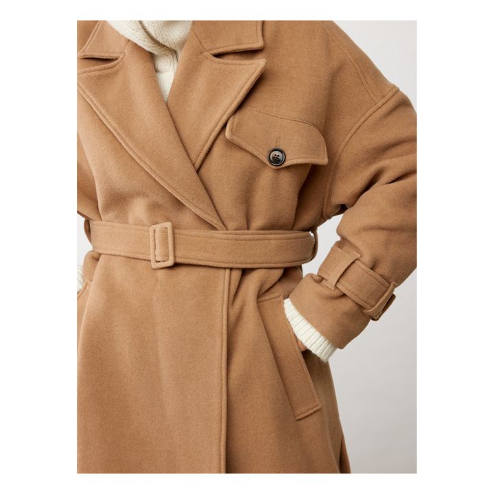 manteau double face beige