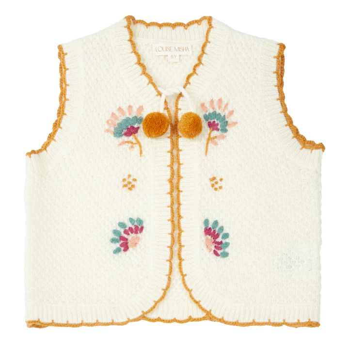 Sylna Hand-Embroidered Vest | Seidenfarben- Produktbild Nr. 0