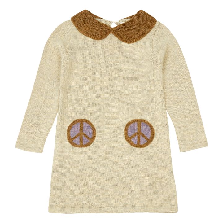 Baby Alpaca Wool Dress | Beige- Imagen del producto n°0
