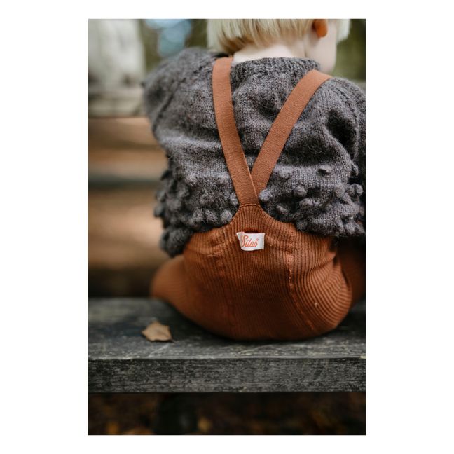 Collant con bretelle, in cotone bio | Ruggine