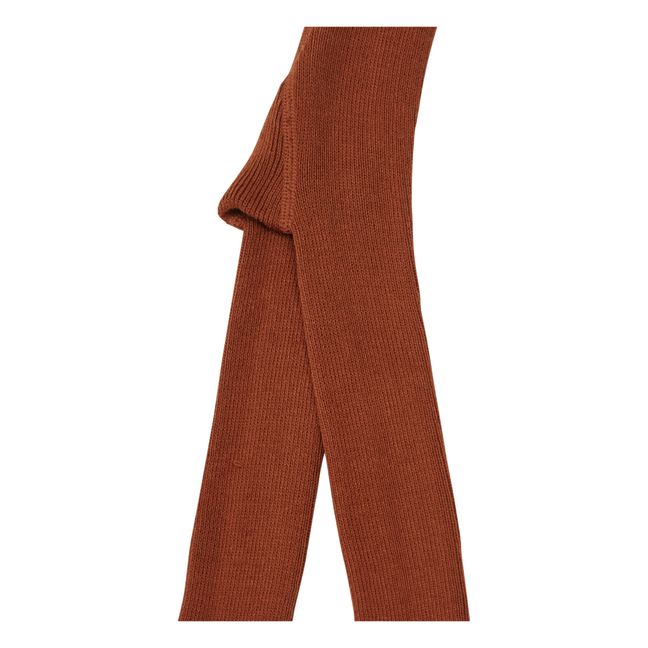 Organic Cotton Suspender Tights | Rust