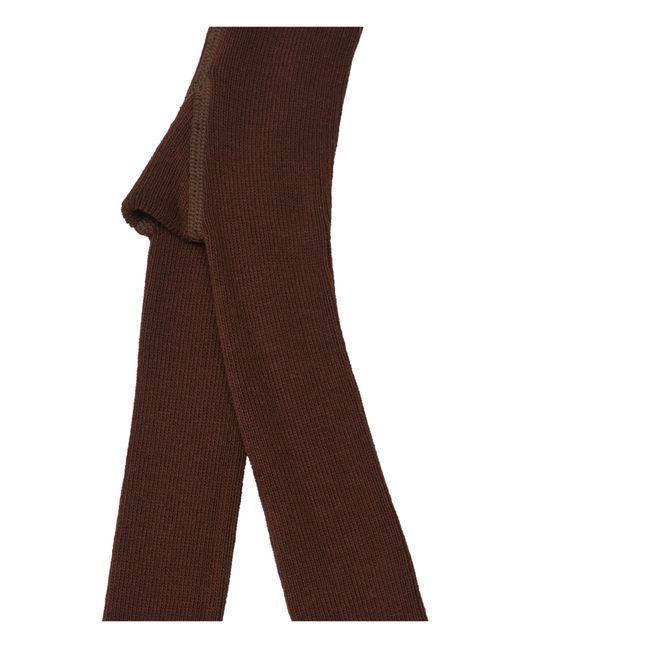 Organic Cotton Suspender Tights | Brown