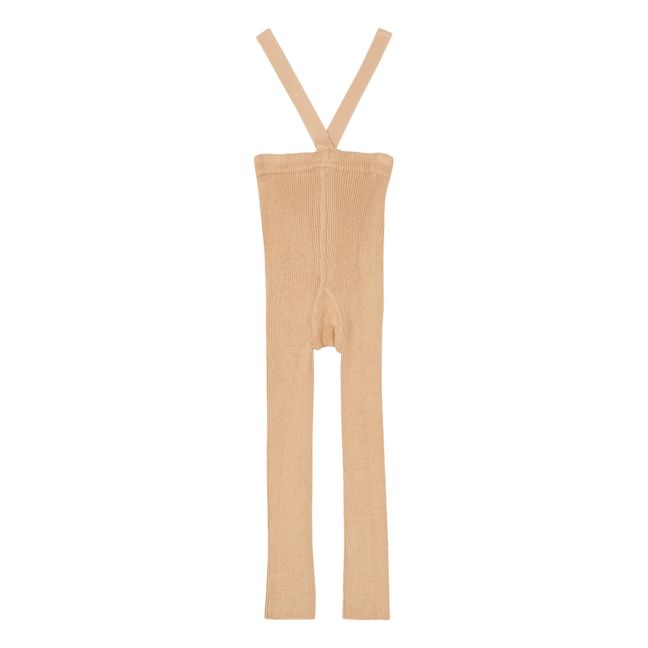 Collants à Bretelles Coton Bio Sans Pieds | Marron glacé