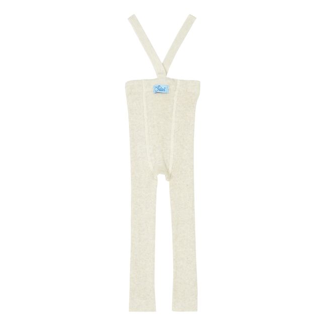 Strumpfhose mit Trägern aus Bio-Baumwolle ohne Füsse | Seidenfarben