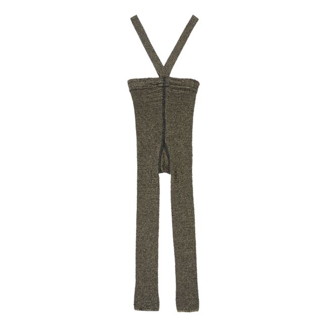 Organic Cotton Footless Suspender Tights | Brown