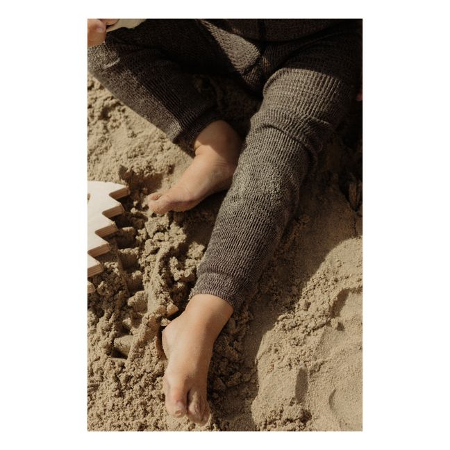 Collants à Bretelles Coton Bio Sans Pieds | Brun