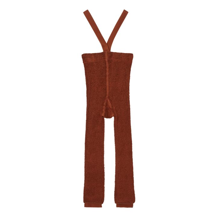 Warmy Organic Cotton Footless Suspender Tights | Rust- Product image n°0