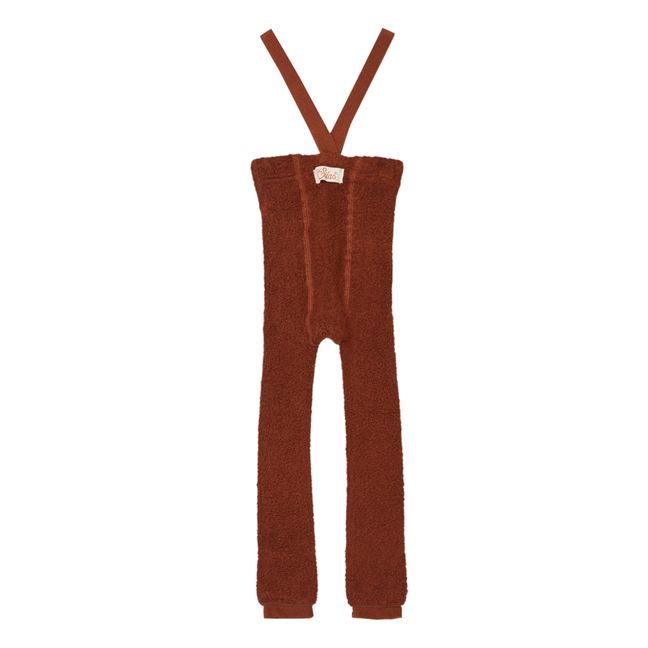 Collants à Bretelles Coton Bio Sans Pieds Warmy | Rouille