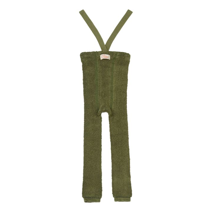 Warmy Organic Cotton Footless Suspender Tights | Green- Product image n°6