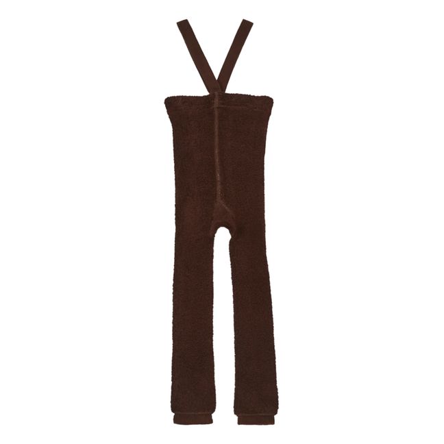 Collants à Bretelles Coton Bio Sans Pieds Warmy | Marron