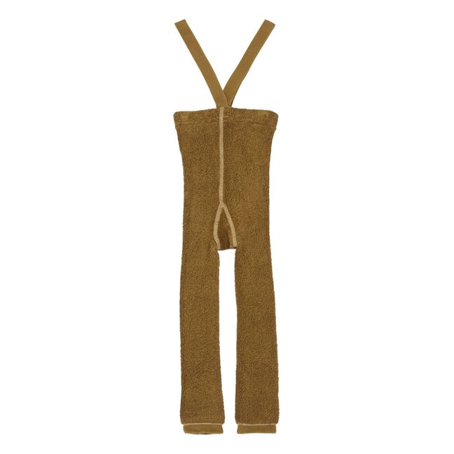 Collants à Bretelles Coton Bio Sans Pieds Warmy | Ocre