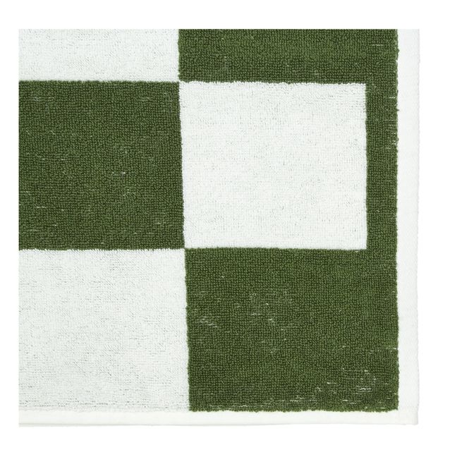 Serviette de bain Check | Vert prairie