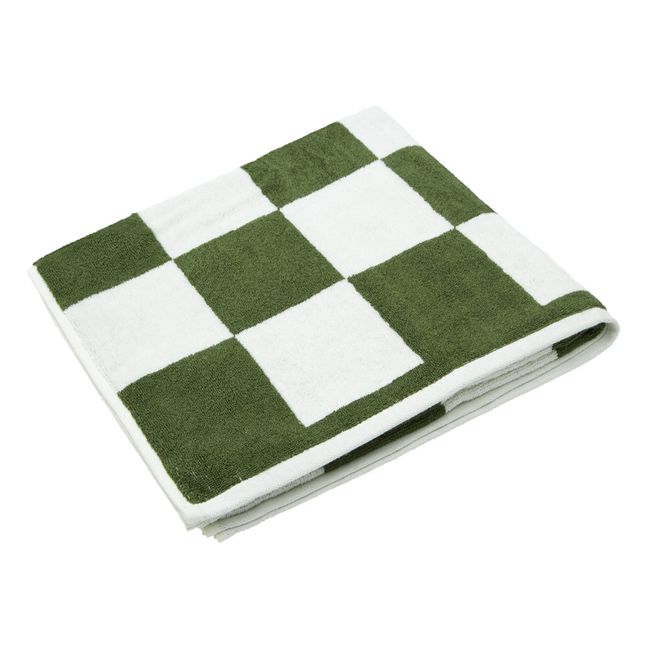 Toalla de baño Check | Verde Prado