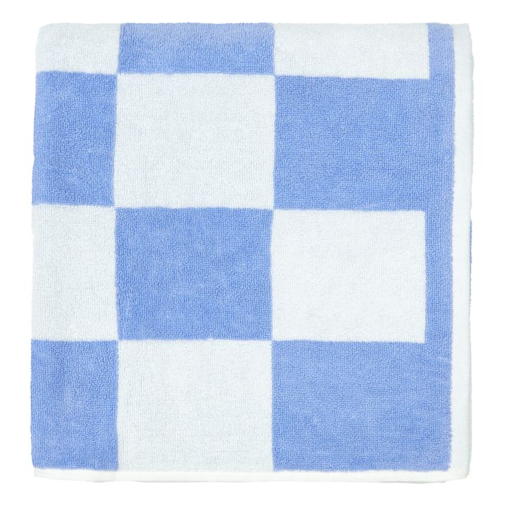 Check Bath Towel | Light blue- Product image n°0