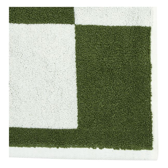 Tapis de bain Check | Vert prairie